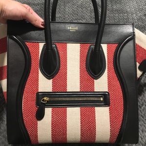 ❌ SOLD❌ Canvas Stripped Celine Luggage Mini